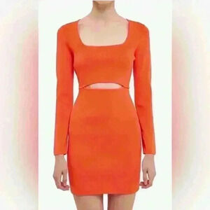 NWT Endless Rose Cutout Knit Mini Bodycon Dress